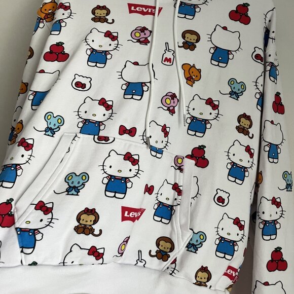 Levi's® X Hello Kitty Unbasic Hoodie Size S  White Limited Edition Collection - Picture 9 of 16